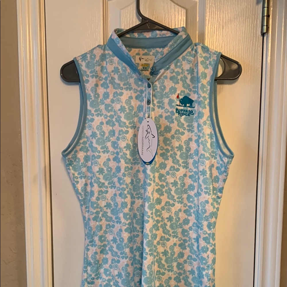 Greg Norman Sleeveless Floral Golf Top